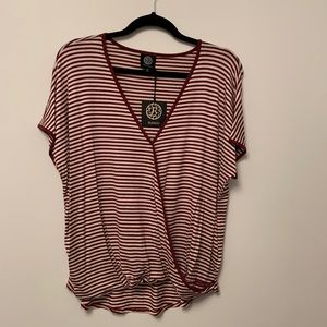 NWT Bobeau Crossover Striped Top